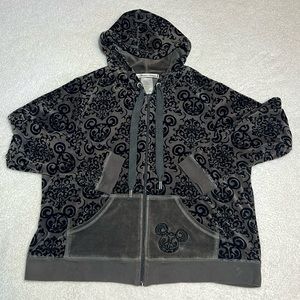 Walt Disney World Disneyland Resort zip up,hooded jacket,size 1X,black &…